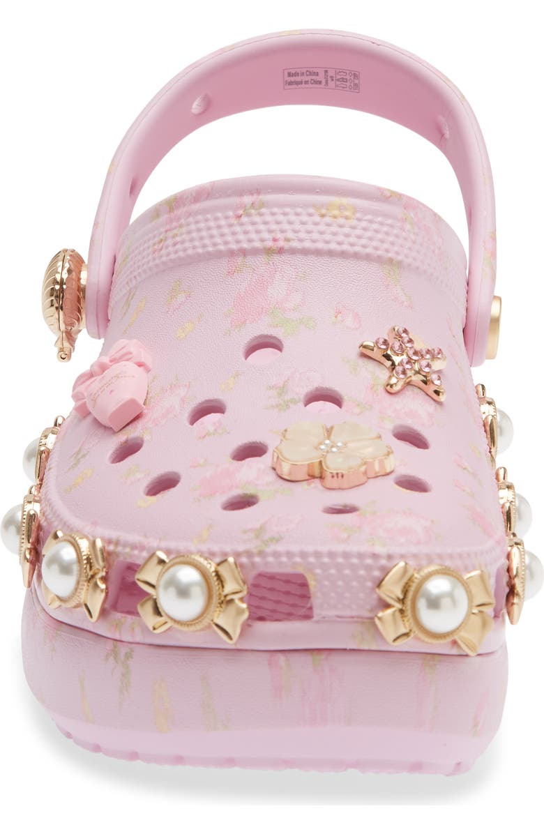 CROCS x LoveShackFancy Embellished Platform Clog, Alternate, color, Ballerina Pink
