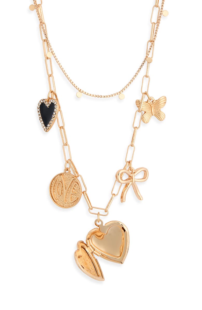 BP. Pretty Charm Necklace, Alternate, color, Gold