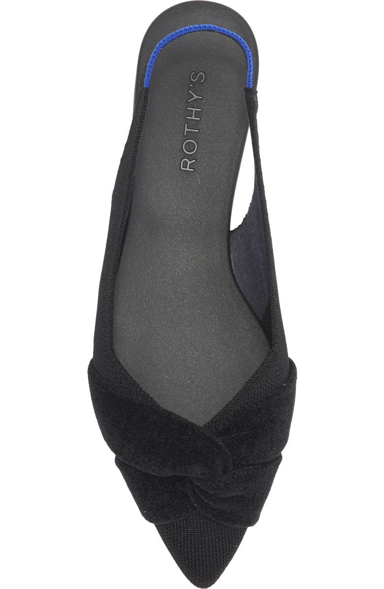 Rothy's The Twist Point Slingback, Alternate, color, Black