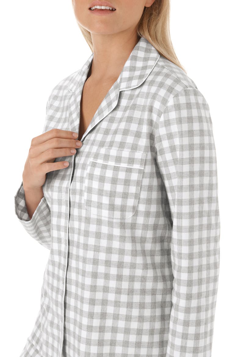 Gingham Check Pajamas, Alternate, color, GREY/ WHITE GINGHAM