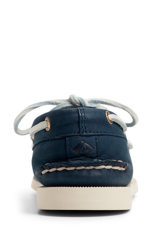 Sperry Authentic Original 2-eye Boat Shoe In Navy Leather Mix Mat