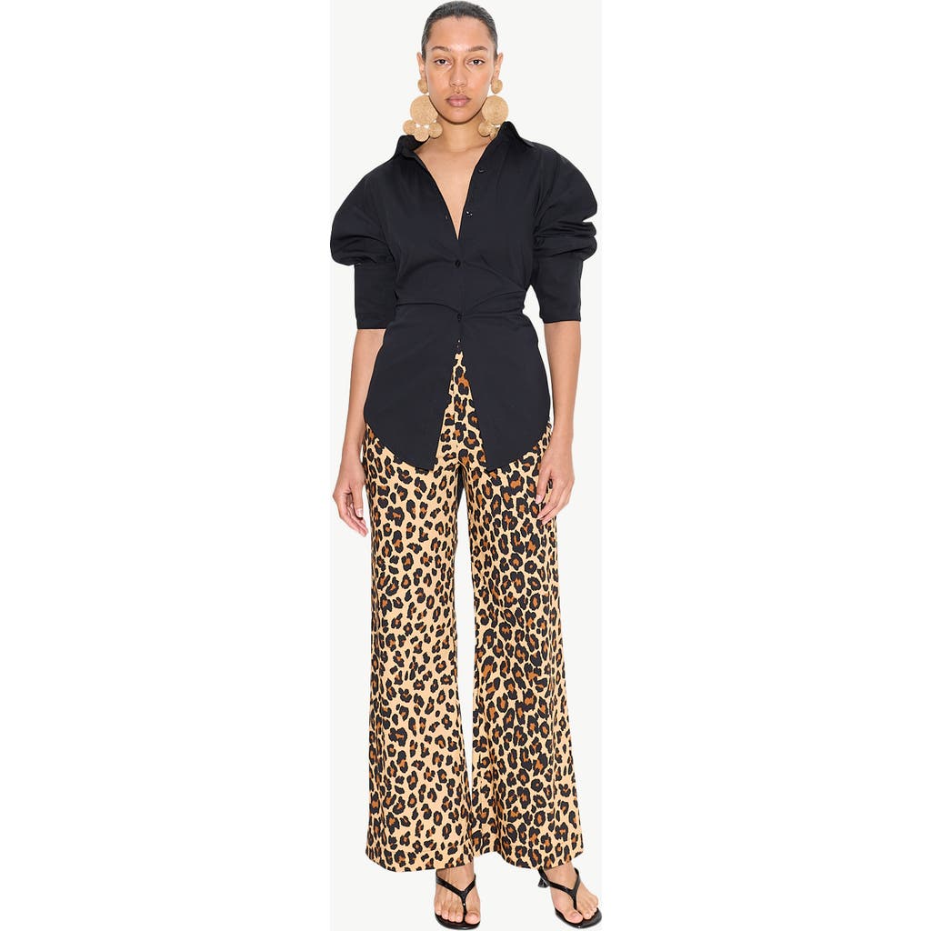 Simonmiller Pia Poplin Pant In Cheetah