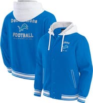 Darius Rucker Collection by Fanatics Men's Darius Rucker Collection by Fanatics Blue Detroit Lions Full-Snap Hoodie Jacket