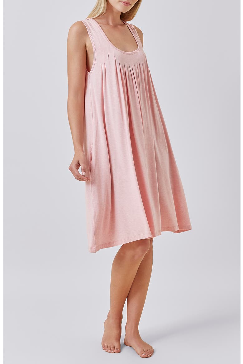 Caty Soft Pleat Nightgown, Alternate, color, PINK