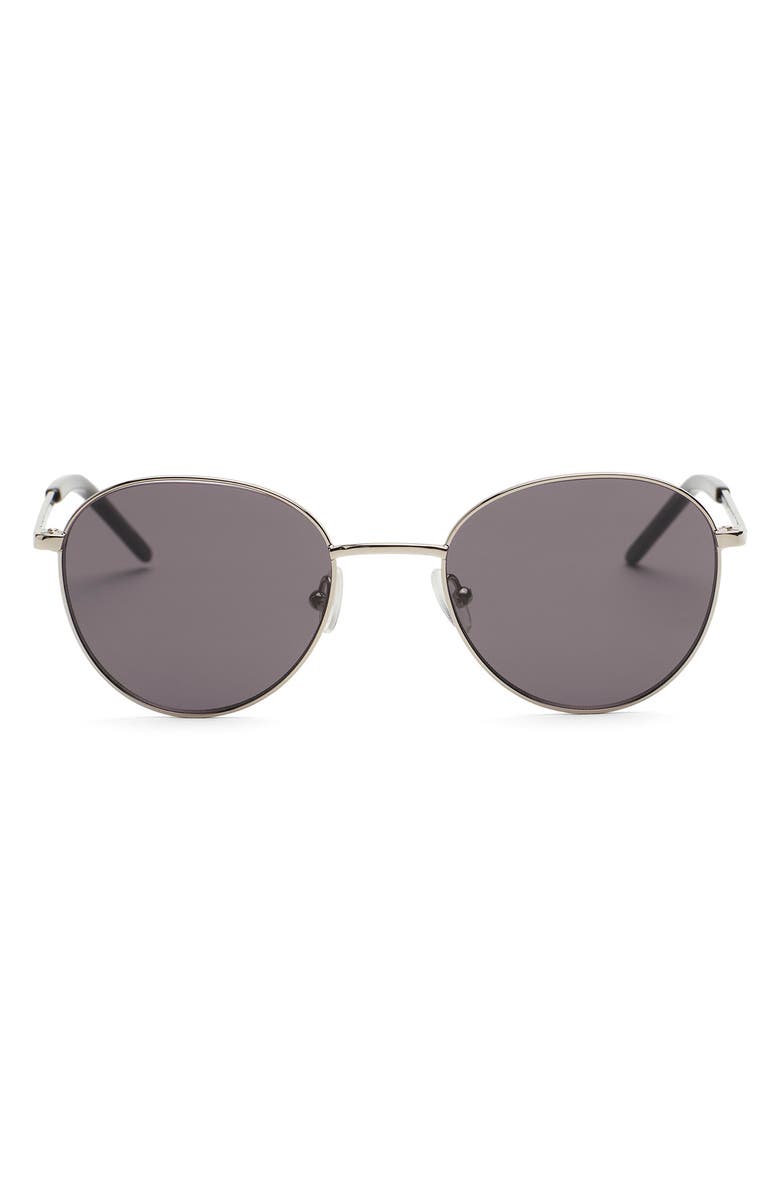 PAIGE Jordan 49mm Round Sunglasses, Main, color, Silver