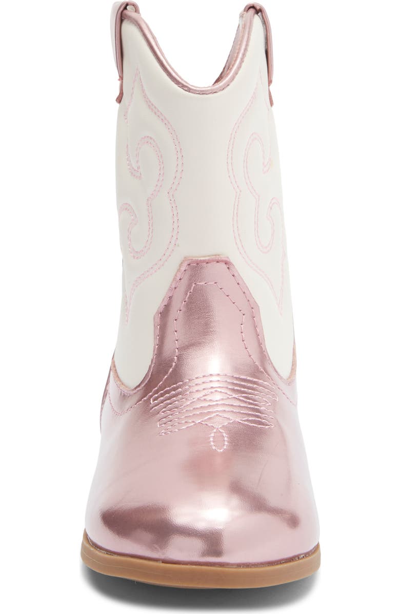 Harper Canyon Kids' Gabriela Western Boot, Alternate, color, Pink Metallic