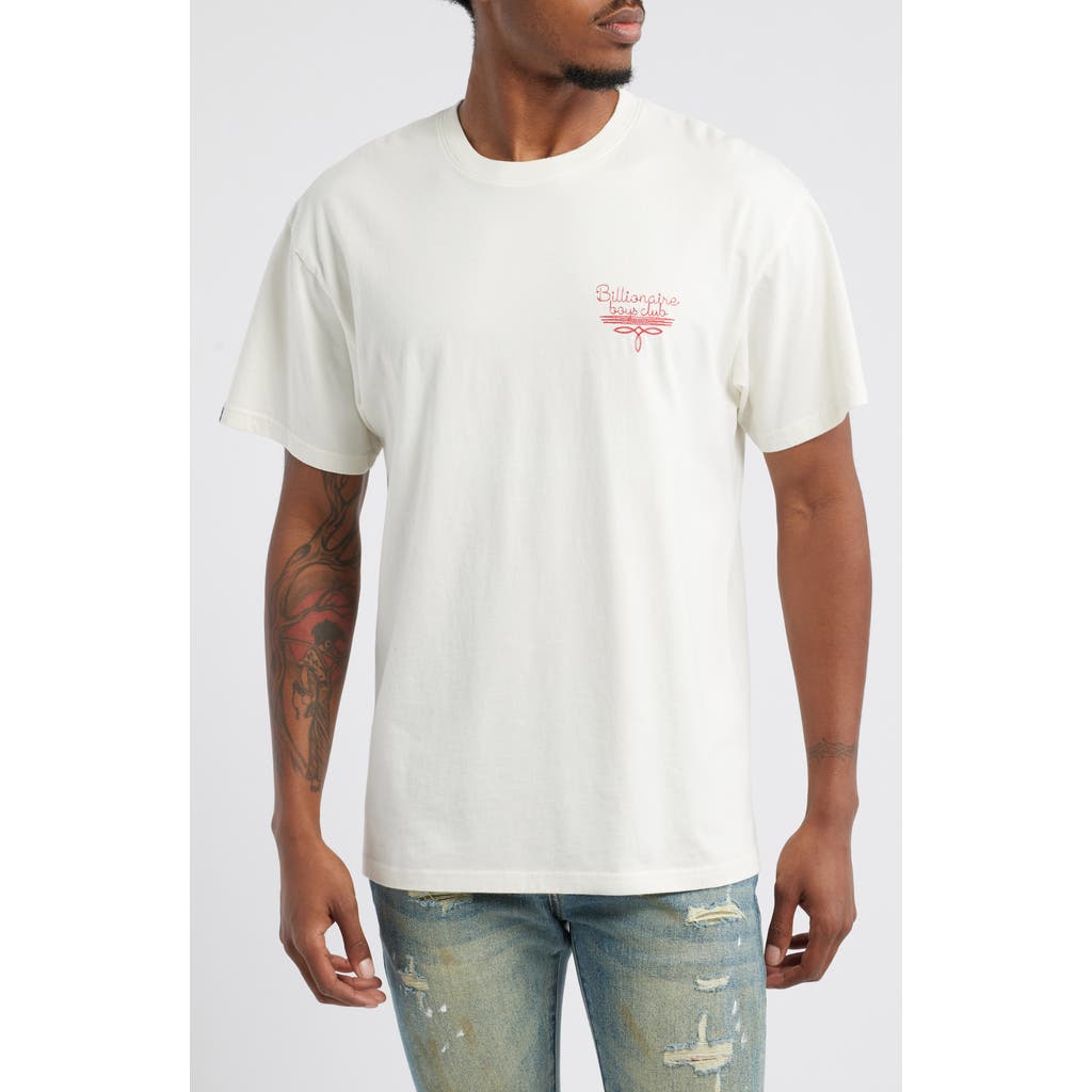 Billionaire Boys Club North Star Logo Embroidered Cotton Graphic T-Shirt in Whisper White
