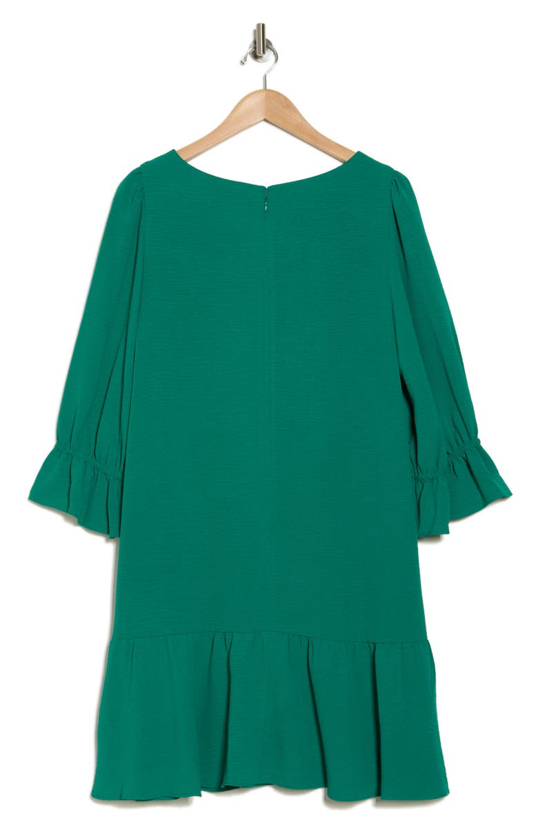 DKNY Ruffle Long Sleeve Trapeze Dress, Alternate, color, 