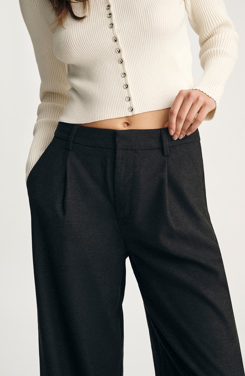 Mavi Jeans Pleated Pants, Alternate, color, Antrasit Melange