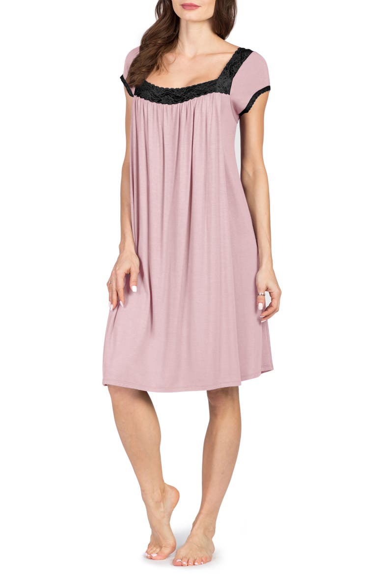 Joliet Maternity/Nursing Nightgown, Alternate, color, LIGHT PINK