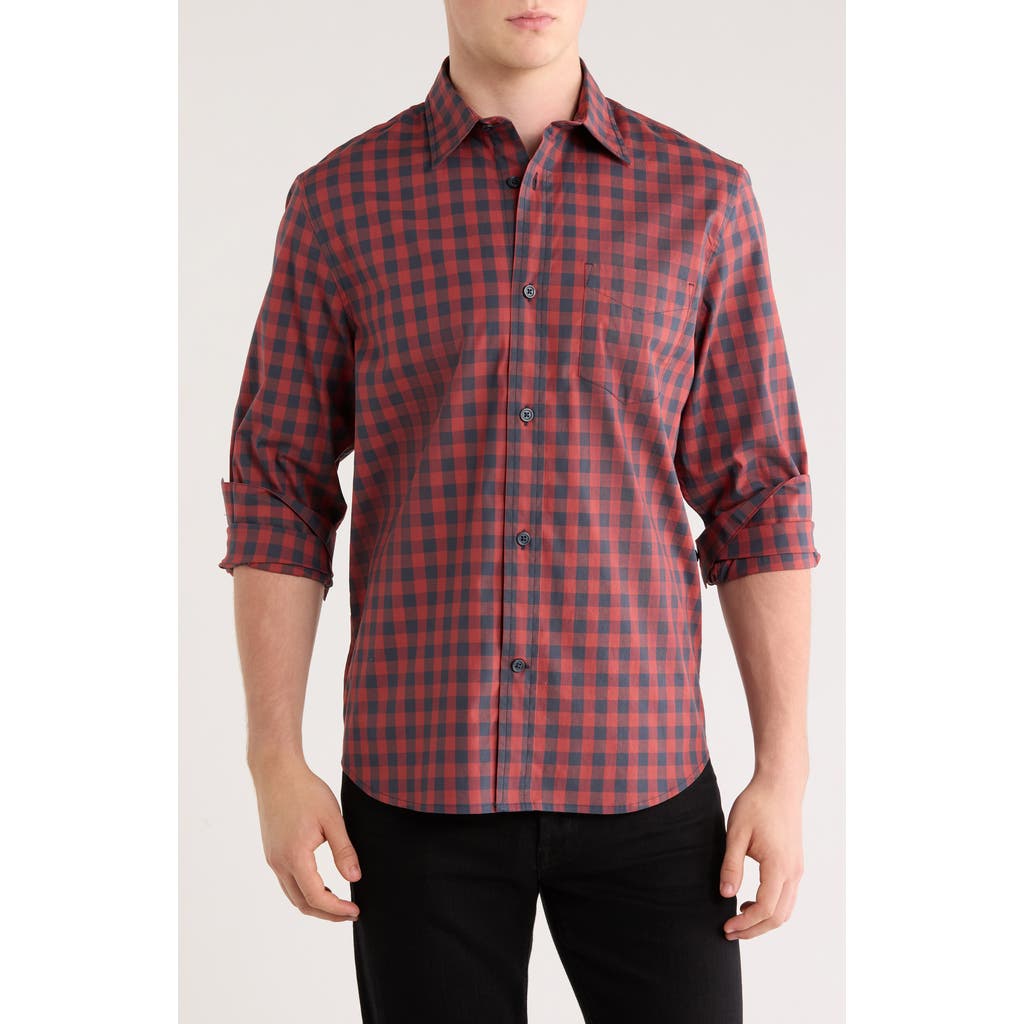 14th & Union Plaid Poplin Button-up Shirt In Red