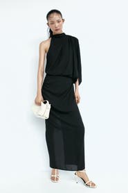 H&M Draped One-shoulder Dress