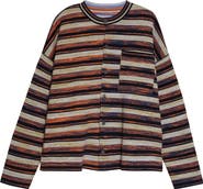 Waste Yarn Project Matt Space Dyed Stripe One of a Kind Shirt Jacket