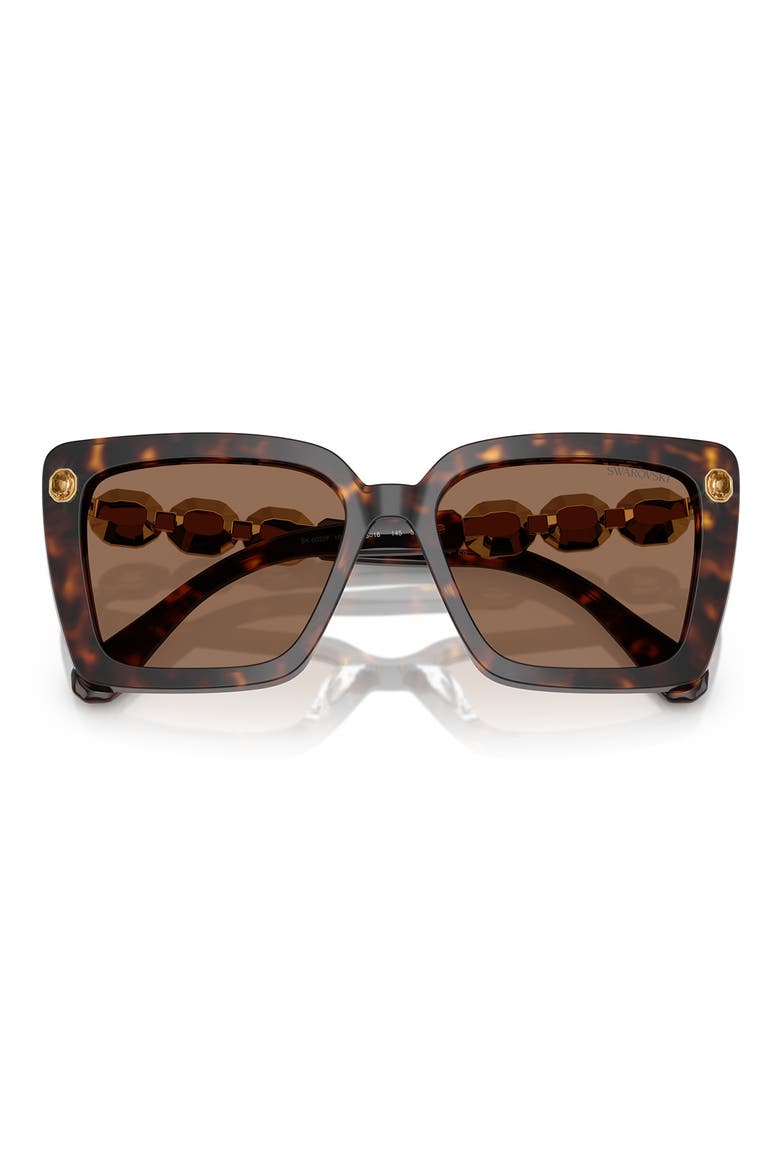 55mm Square Sunglasses, Alternate, color, HAVANA
