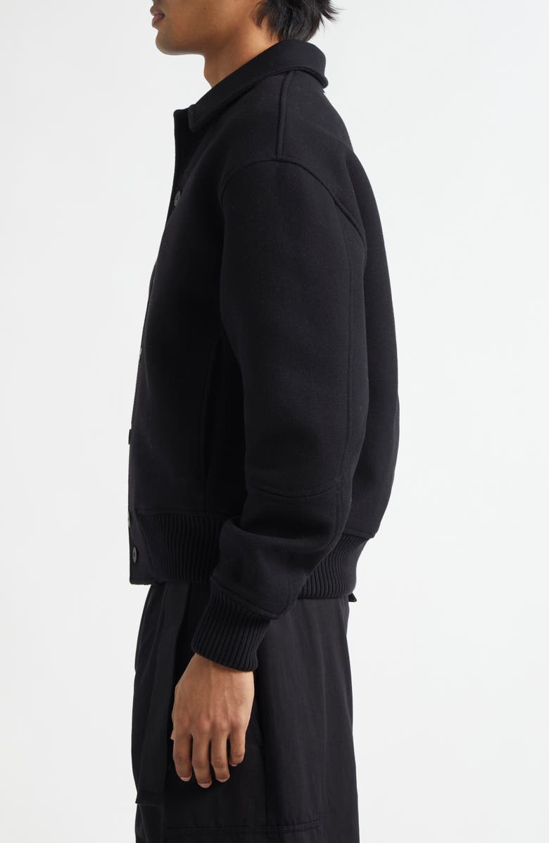 Jacquemus Le Feltro Bomber Jacket, Alternate, color, Black