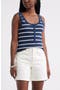  Navy Still- Ivory Jana Stripe