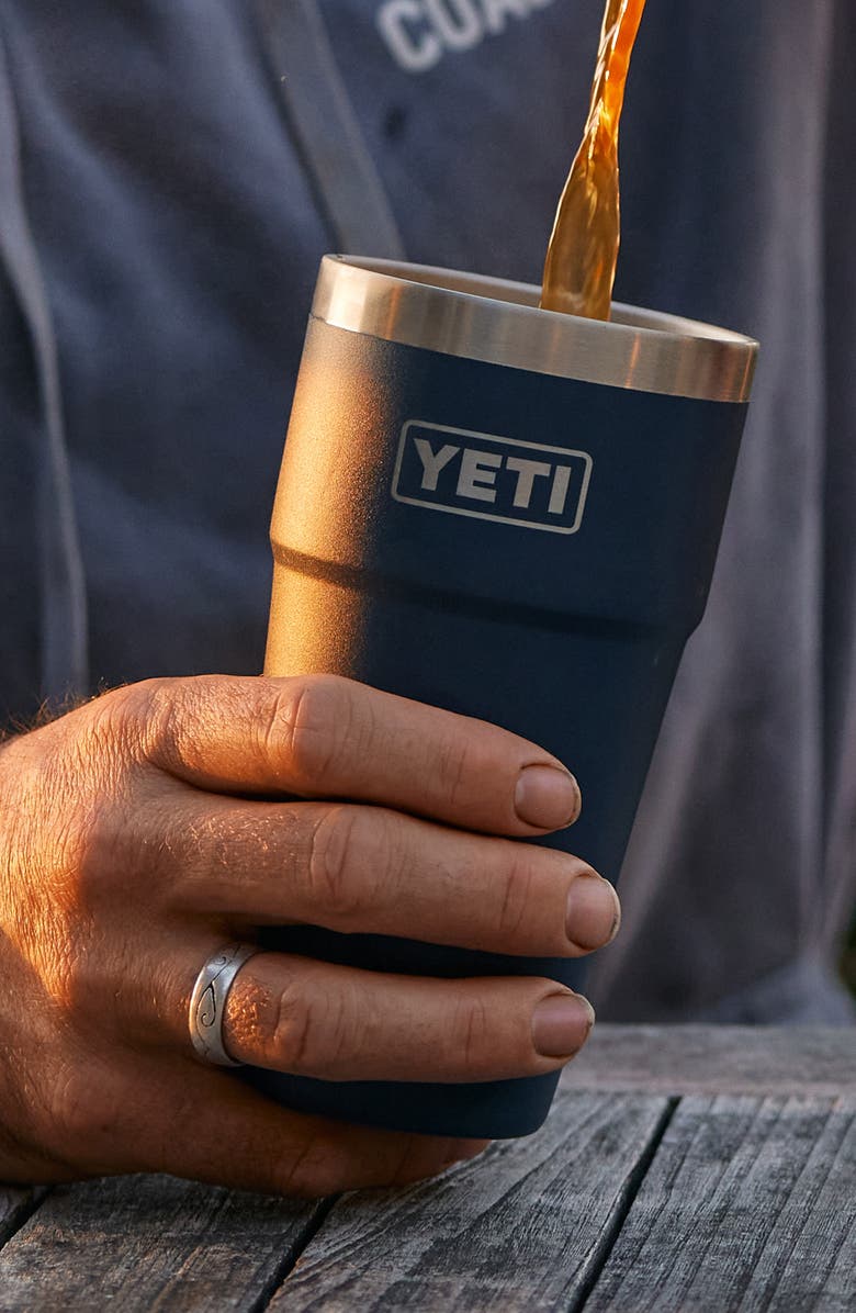 YETI Rambler 20-Ounce Stackable Cup, Alternate, color, Navy