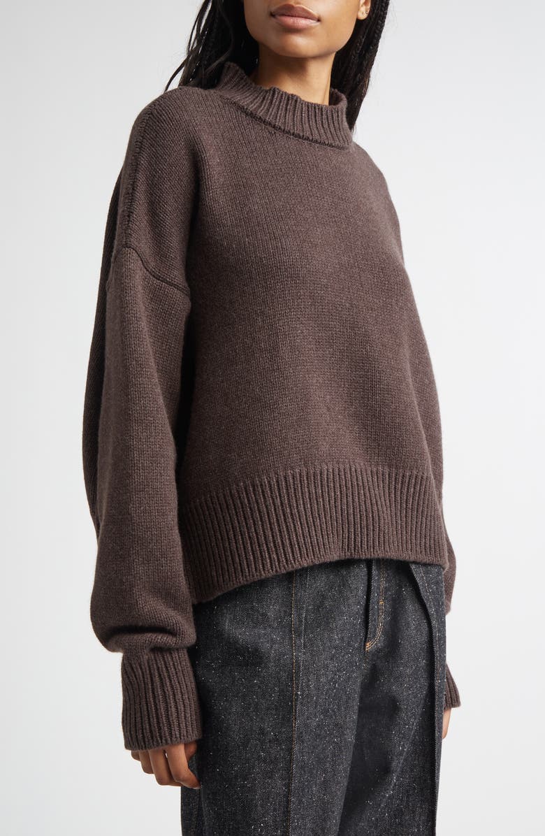 NACKIYÈ Avalanche Merino Wool & Cashmere Sweater, Alternate, color, Maroon Borsalino