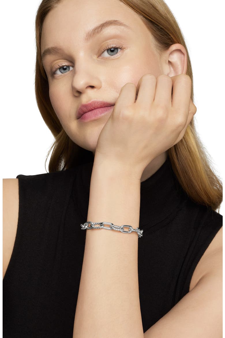 DY Madison Chain Sterling Silver Bracelet, 8.5mm, Alternate, color, SILVER