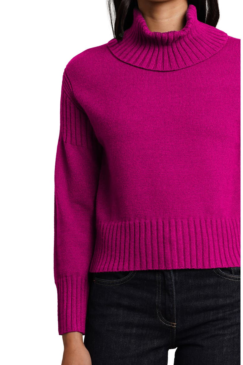 Turtleneck Sweater, Alternate, color, RASPBERRY ROSE