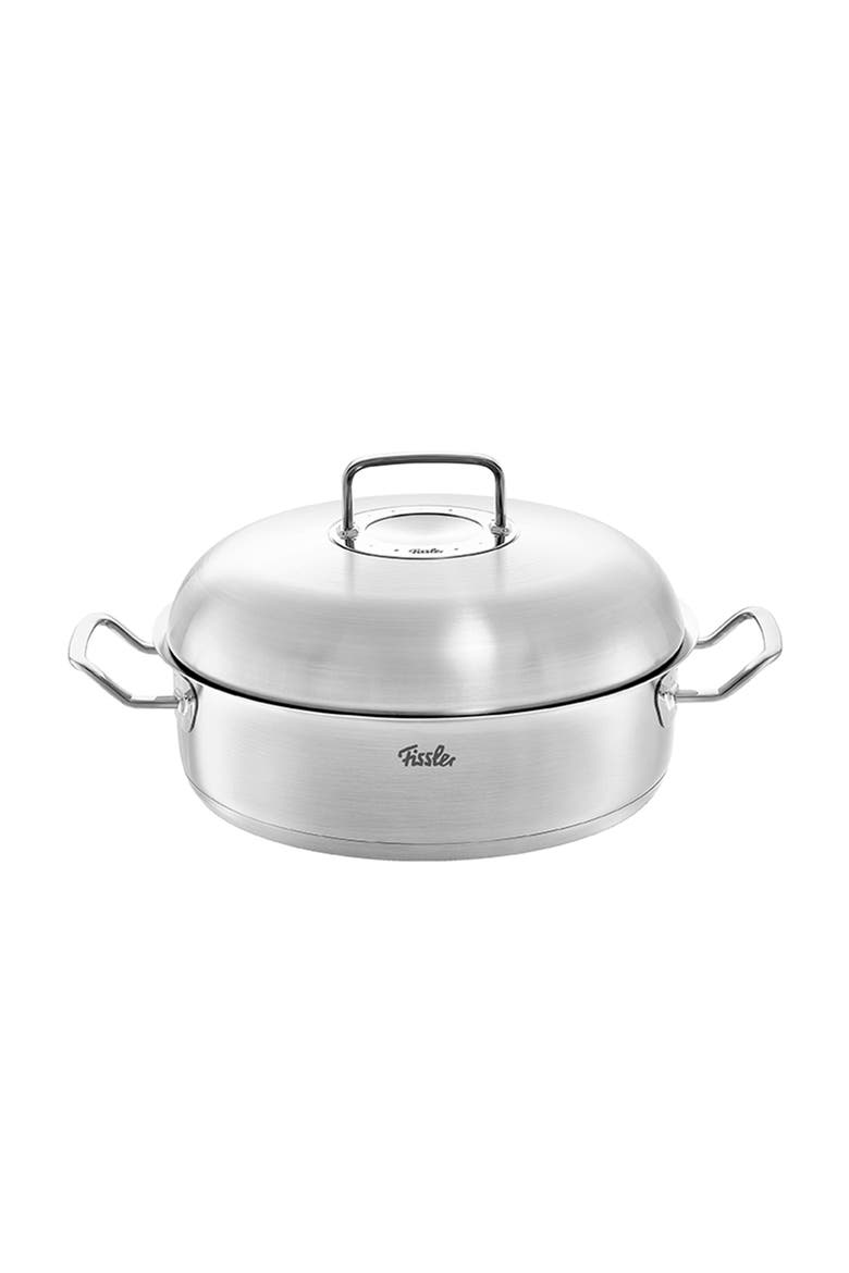 Original-Profi Collection Stainless Steel Quart Round Roaster with High Dome Metal Lid, Main, color, Stainless Steel