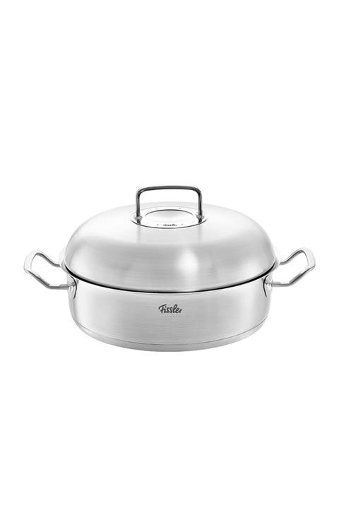 Original-Profi Collection Stainless Steel Quart Round Roaster with High Dome Metal Lid
