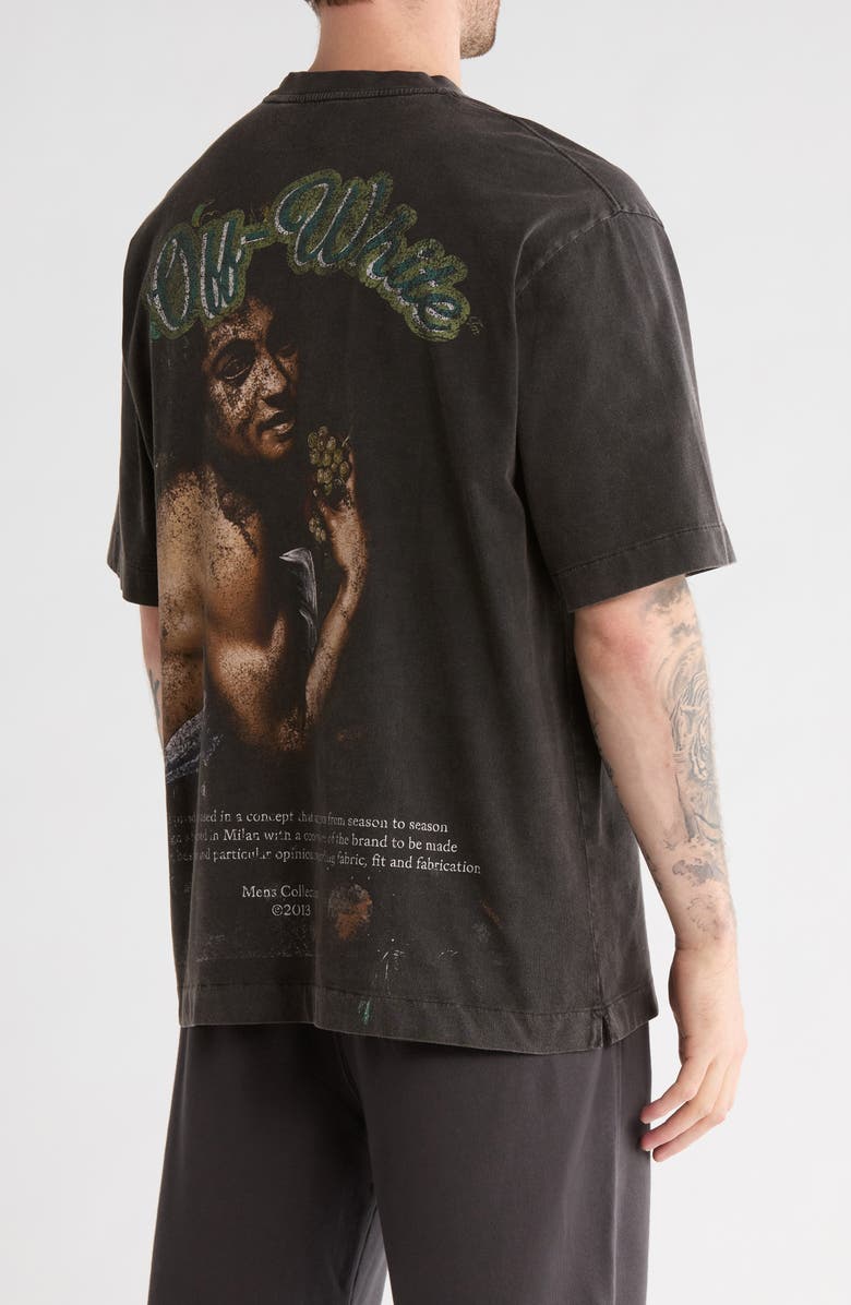 Off-White Bacchus Skate Cotton Graphic T-Shirt, Alternate, color, Black And Green