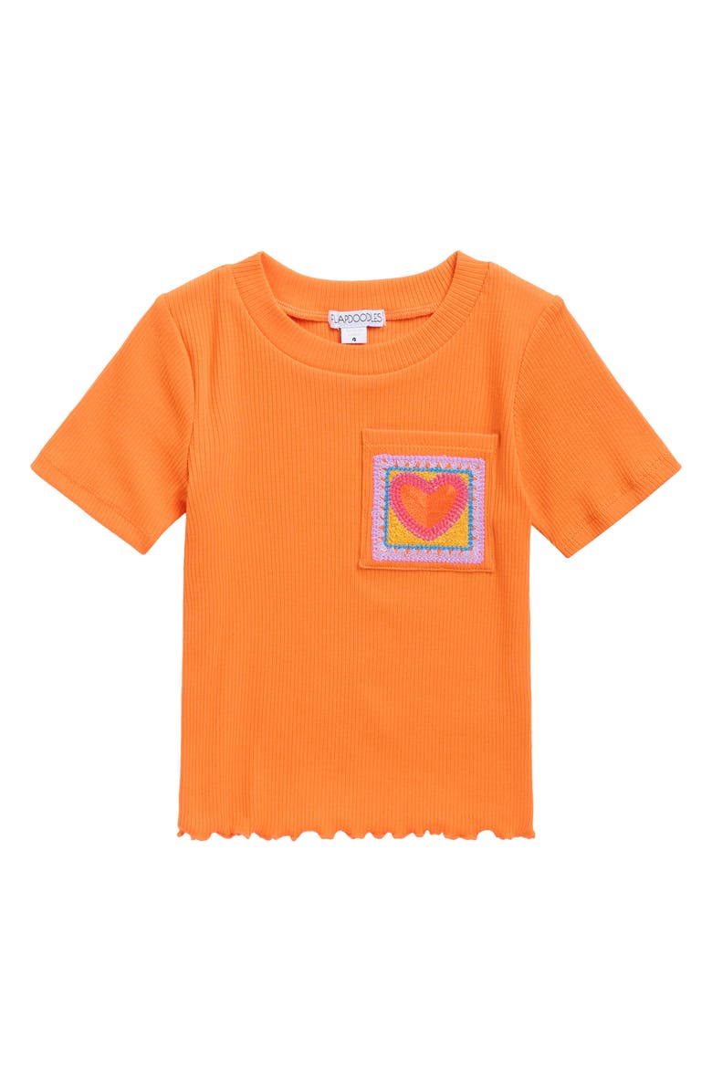 Flapdoodles Kids' Embroidered Patch Pocket T-Shirt, Main, color,