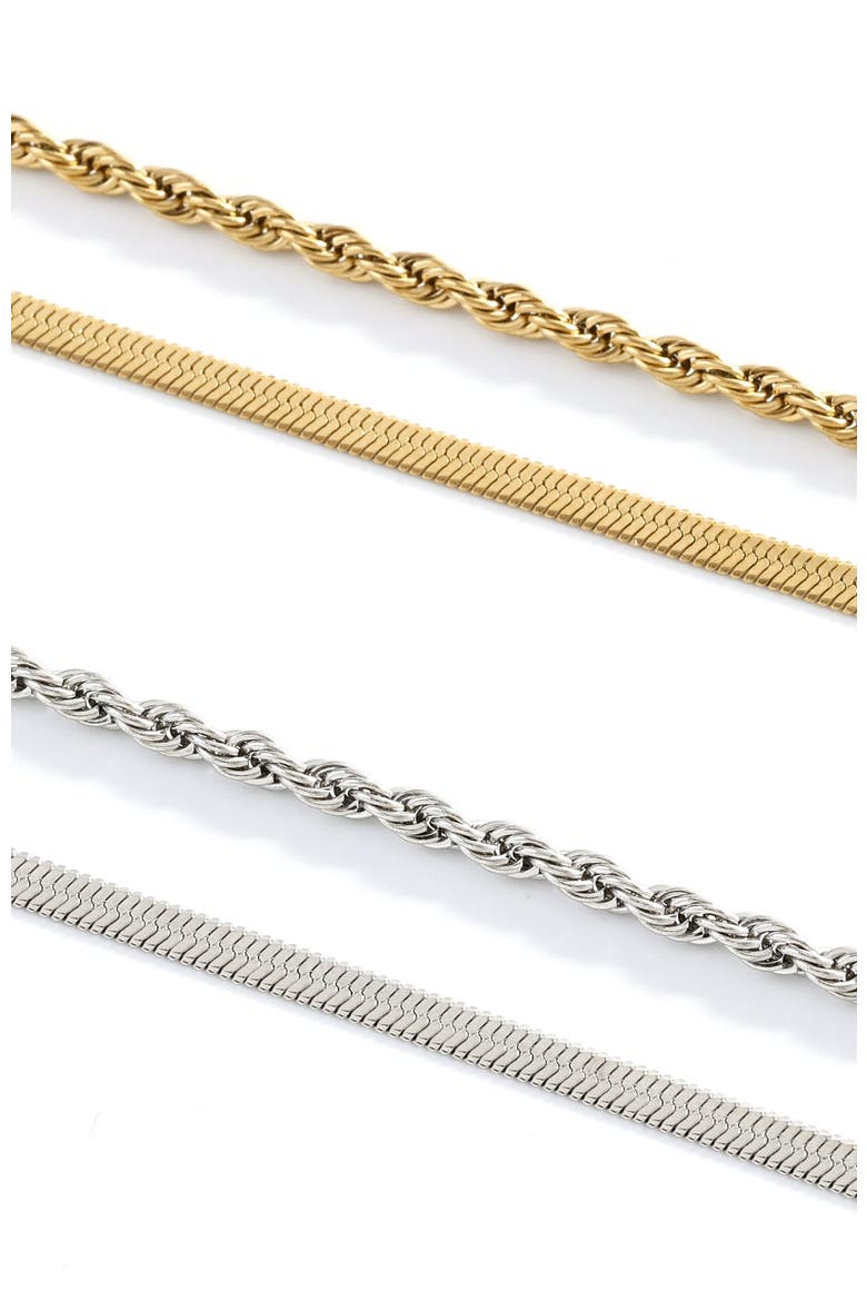 Essential Layered Bracelet, Alternate, color, Silver