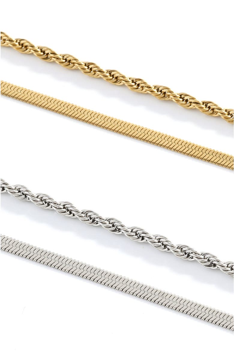 Mint & Lily Essential Layered Bracelet, Alternate, color, Silver