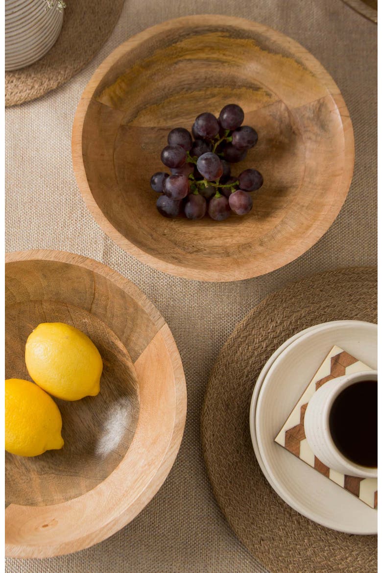 Woodform Stackable Bowls - Natural, Alternate, color, Brown