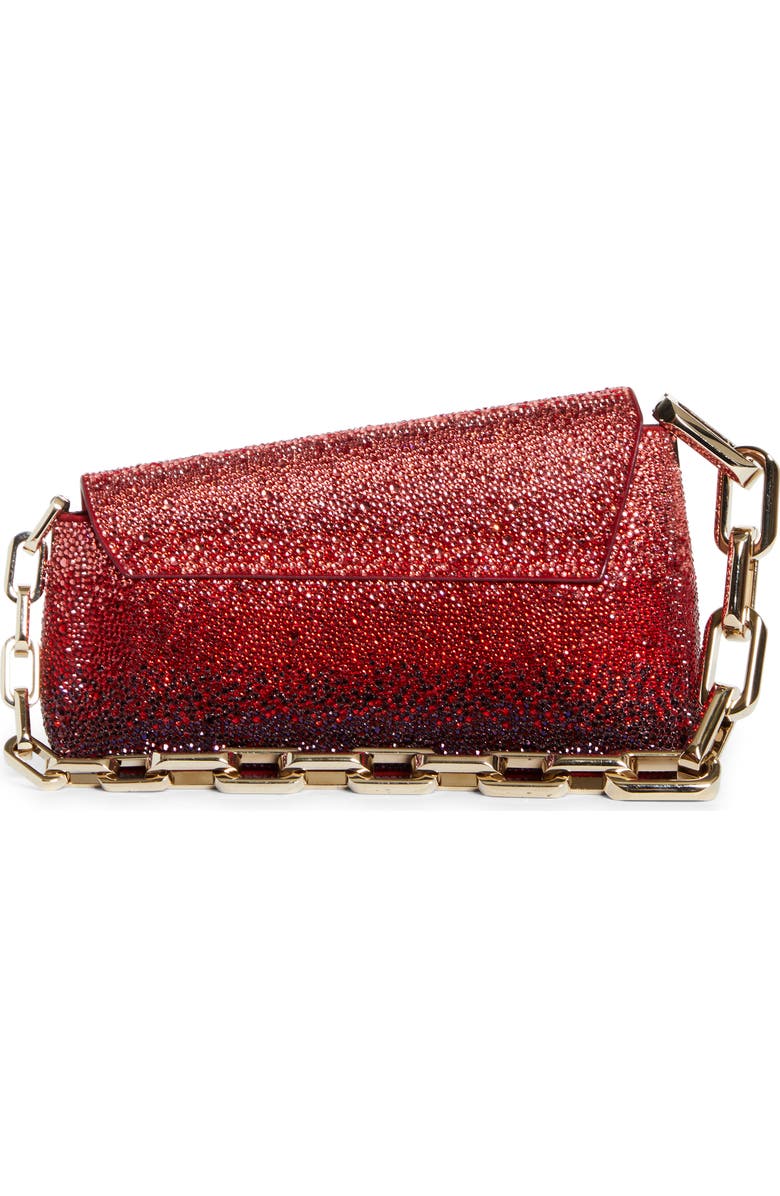 Christian Louboutin Small Degraclutch Crystal Embellished Shoulder Bag, Alternate, color, Fever/ Multi