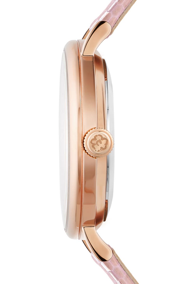 Ted Baker London Phylipa Bow Leather Strap Watch, 37mm, Alternate, color,