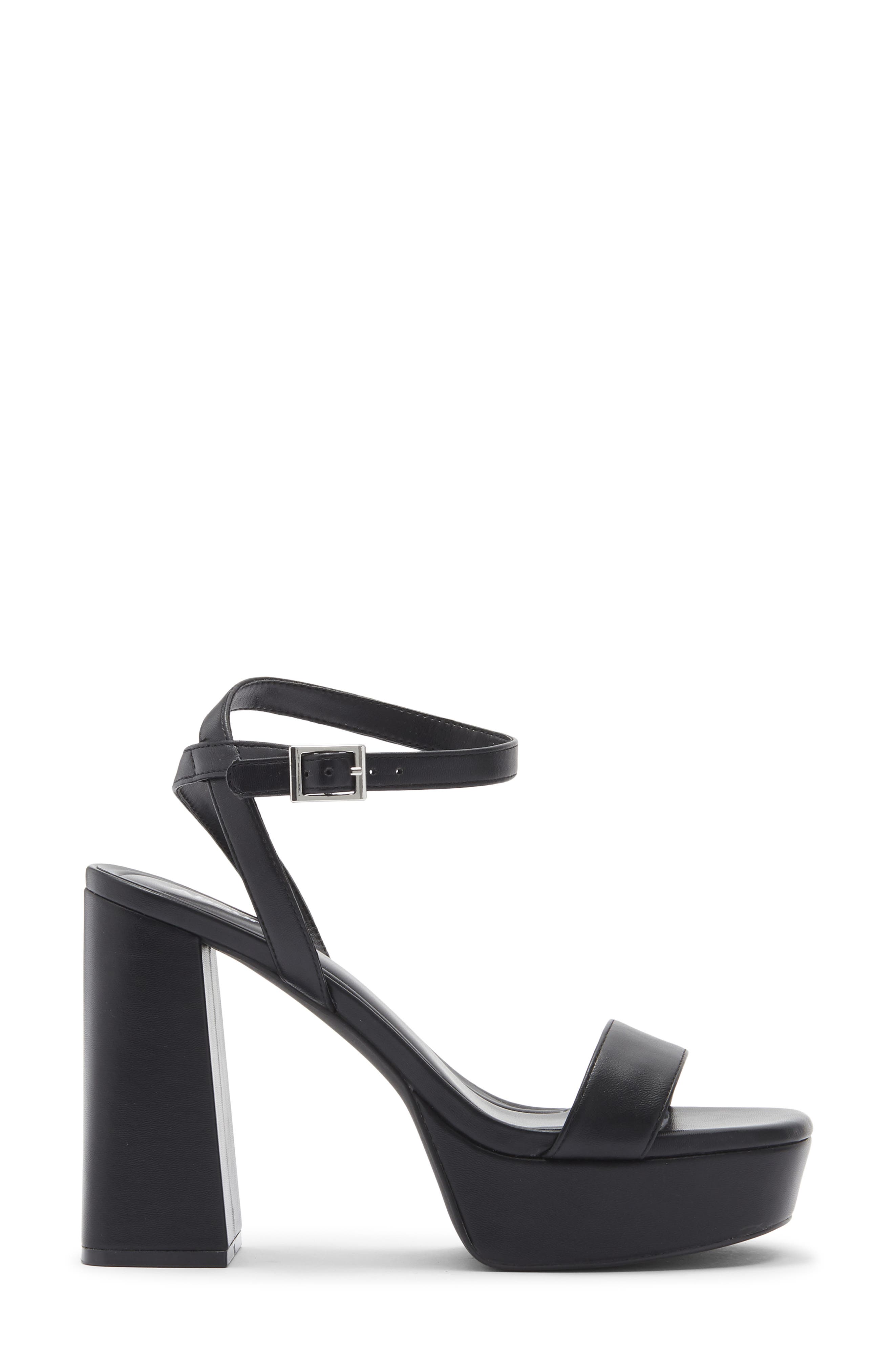 Abound Monica Block Heel Platform Sandal, Alternate, color, Black Smooth