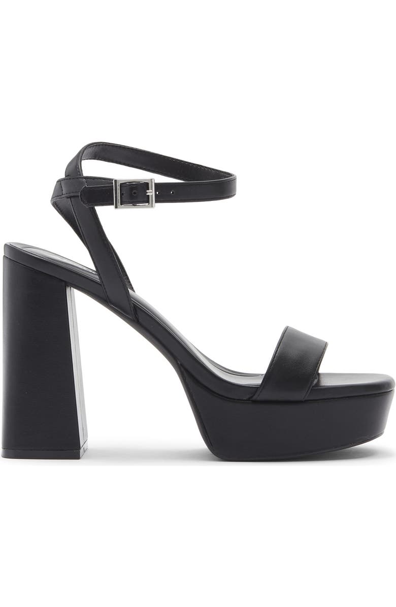 Abound Monica Block Heel Platform Sandal, Alternate, color, Black Smooth