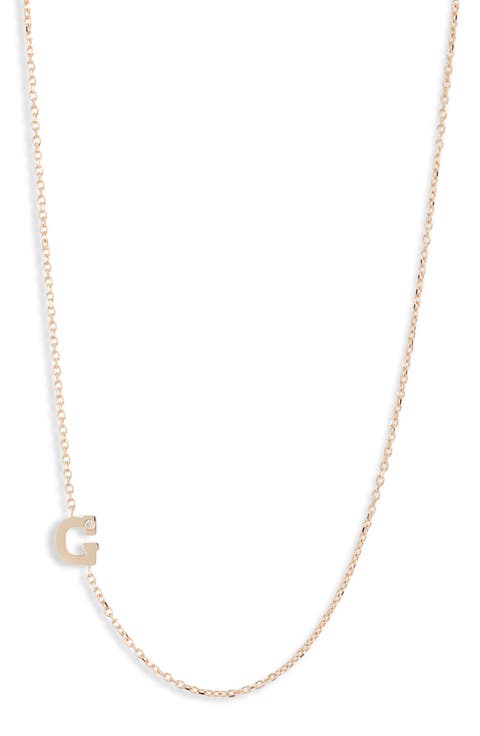 Diamond Initial Necklace