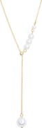NORDSTROM RACK Faux Pearl Y-Necklace