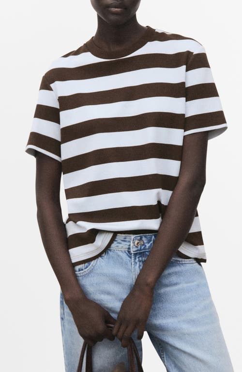 Mango Stripe T-shirt In Brown