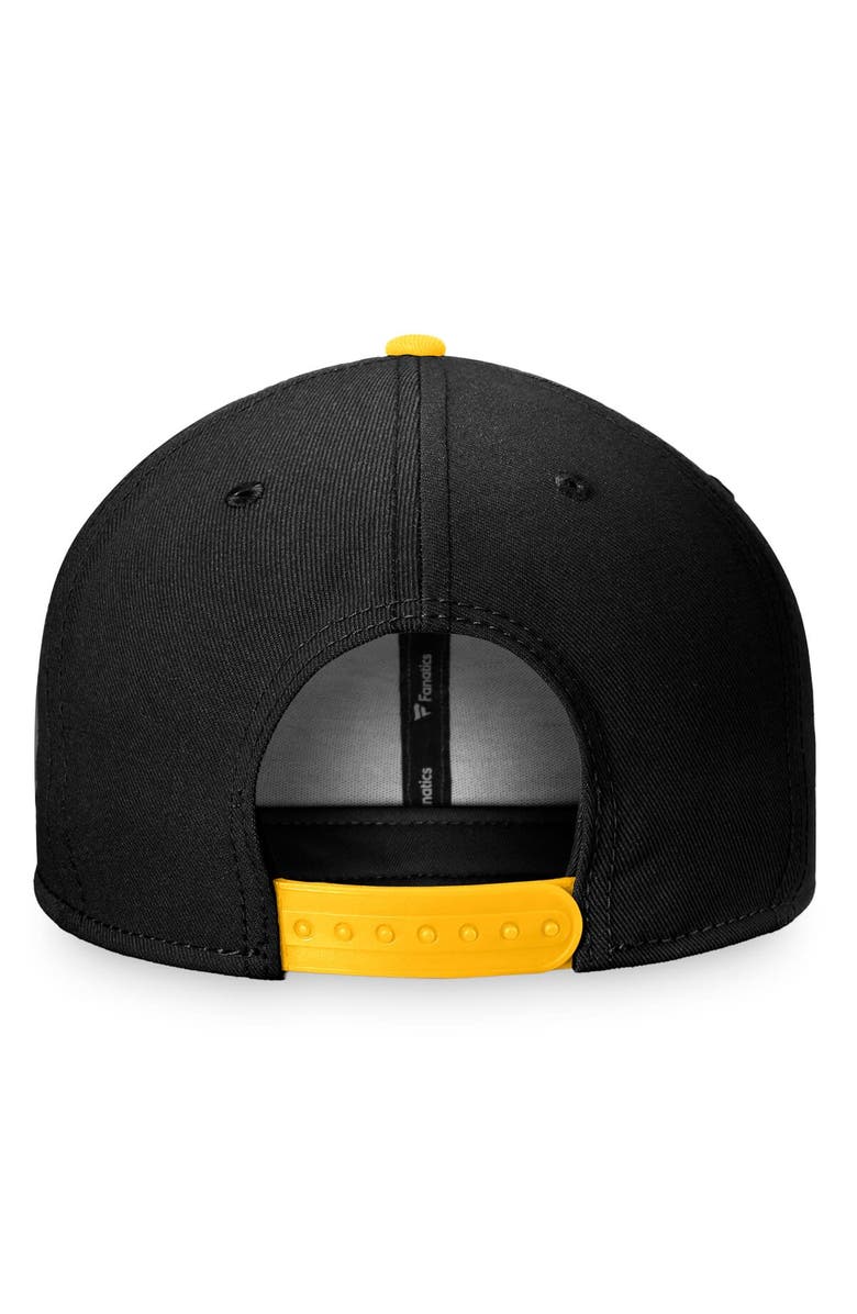 FANATICS Men's Fanatics Branded Black/Gold Pittsburgh Penguins Fundamental Colorblocked Snapback Hat, Alternate, color, 