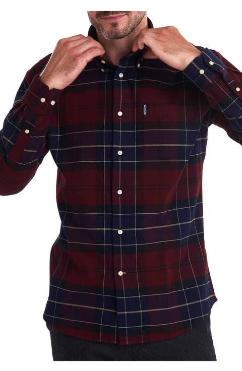 Lustleigh Plaid Button-Down Flannel Shirt