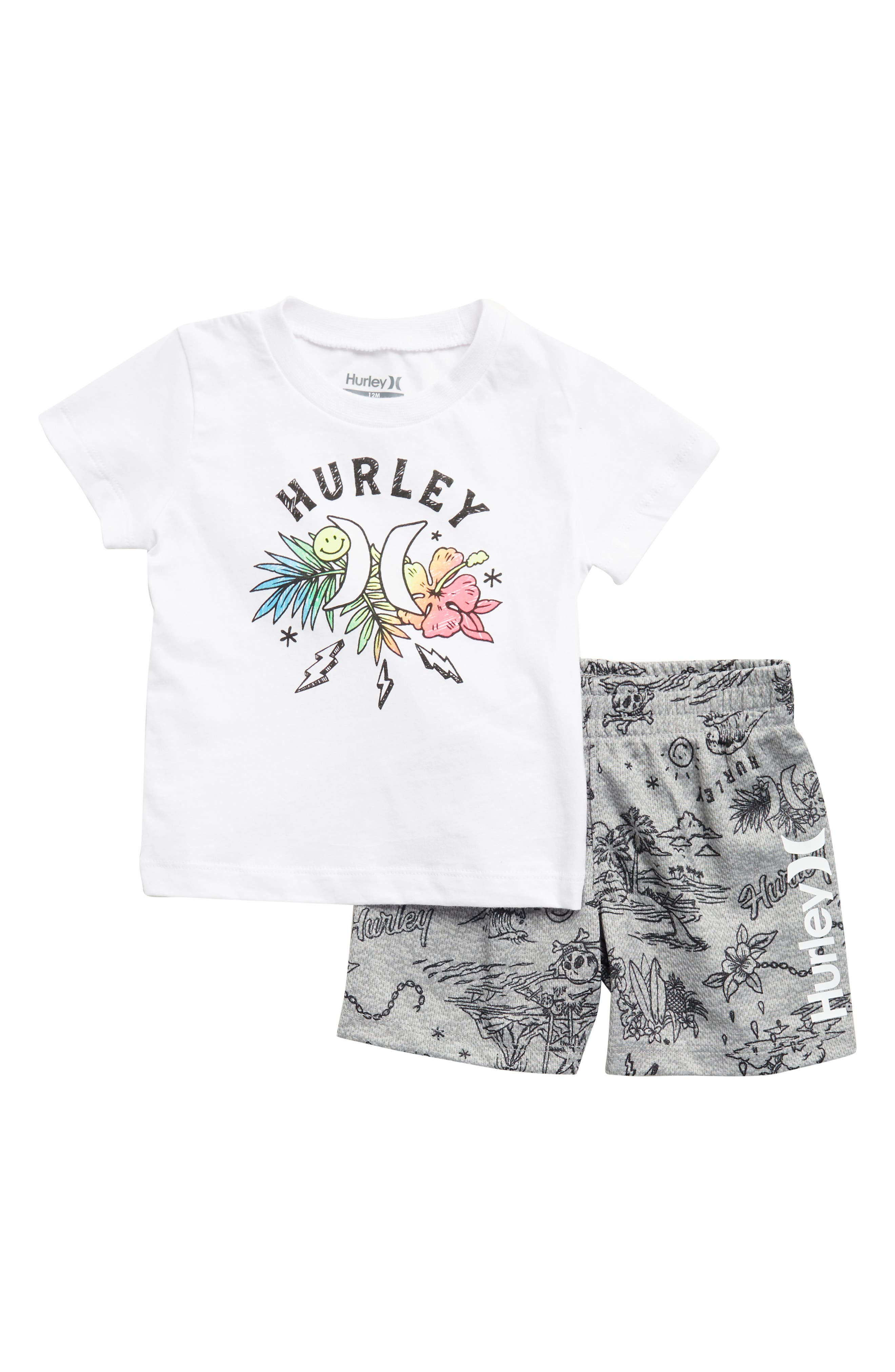 Hurley Kids' Doodle Isle T-Shirt & Shorts Set | Nordstromrack