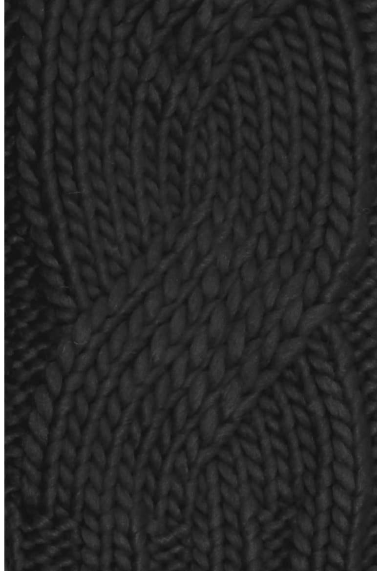 Cable Knit Arm Warmers, Alternate, color, BLACK