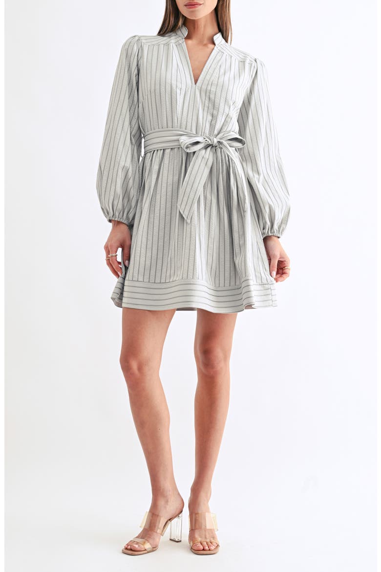 Marnie Stripe Minidress, Alternate, color, GREY