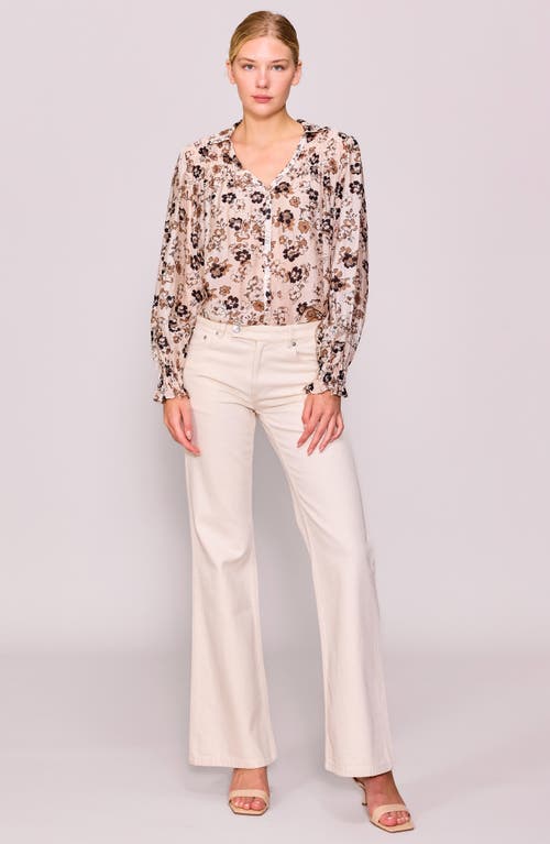 Melloday Print Button-up Shirt In Neutral