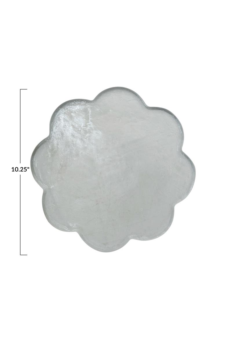 Pressed Scalloped Cheese and Serving Board, Alternate, color, Clear