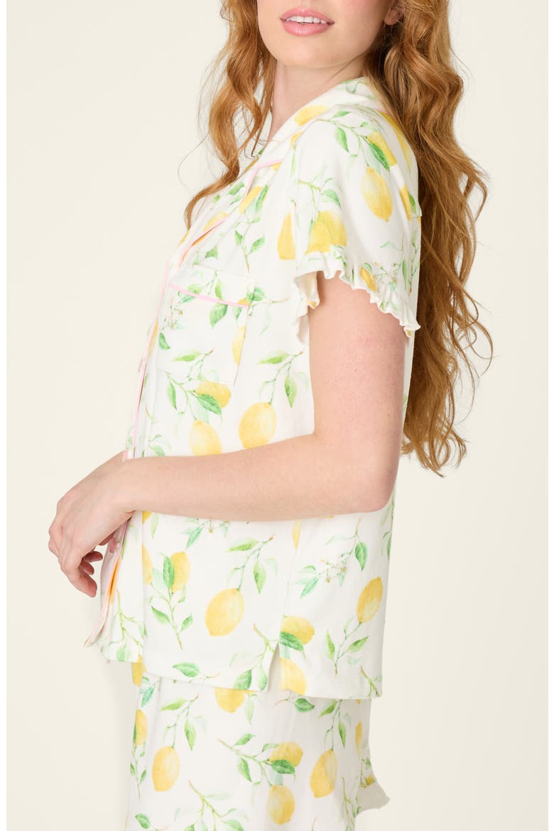 Dolce Spritz Button-Up Pajama Shirt, Alternate, color, IVORY