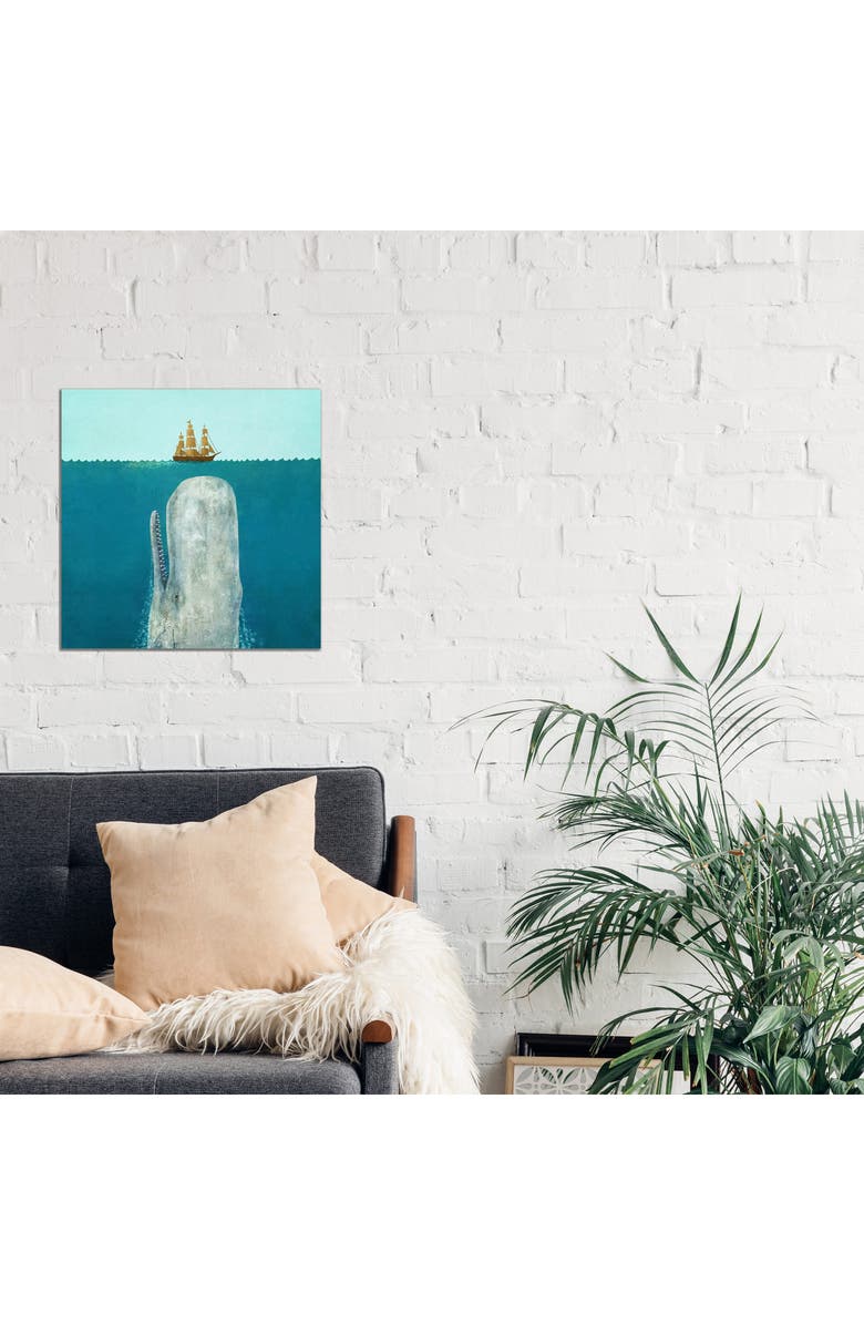 iCanvas The Whale Square Canvas Art Print by Terry Fan Canvas Wall Art, Alternate, color, Blue/ Green