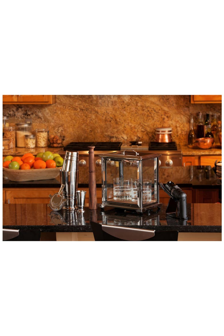 Crafthouse Signature Collection The Smoking Box™ & Handheld Smoker, Alternate, color, SILVER/CLEAR