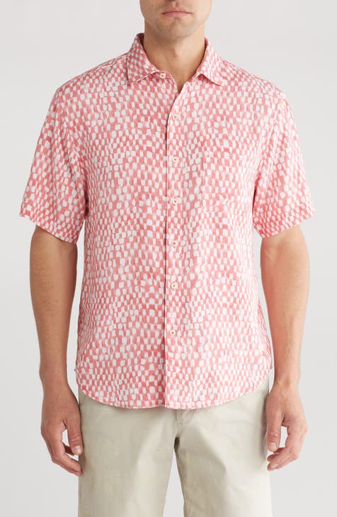 Painted Geo Short Sleeve Button-Up Shirt