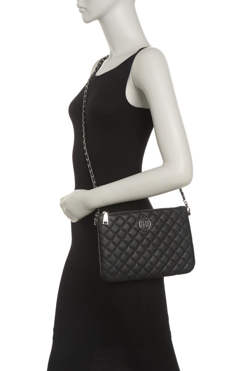Badgley Mischka Collection Quilted Crossbody Bag, Main, color,